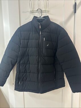Nautica Mens Black Quilted Puffer Jacket